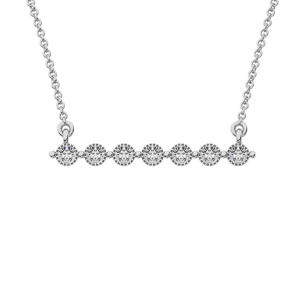 10K White Gold 1/5 Ct.Tw. Diamond Fashion Necklace