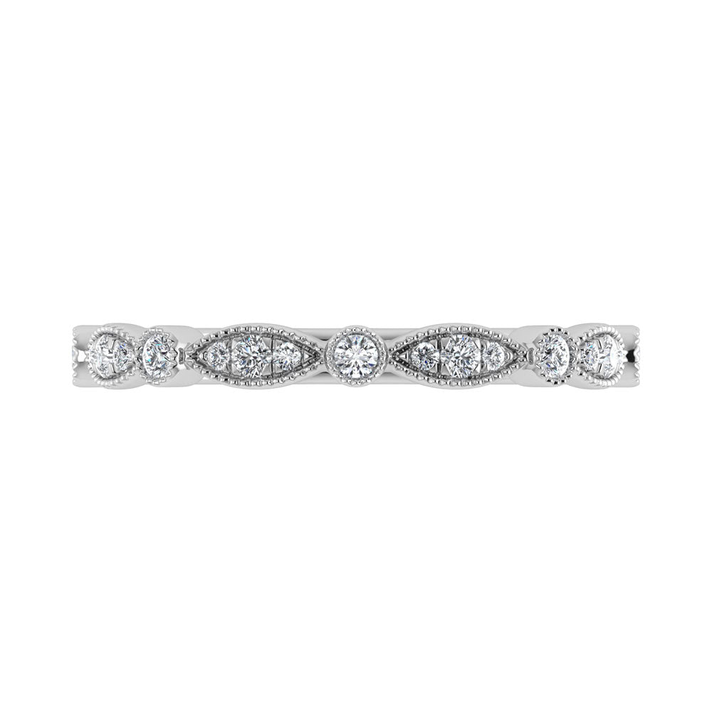 Diamond 1/6 Ct.Tw. Stack Band in 10K White Gold