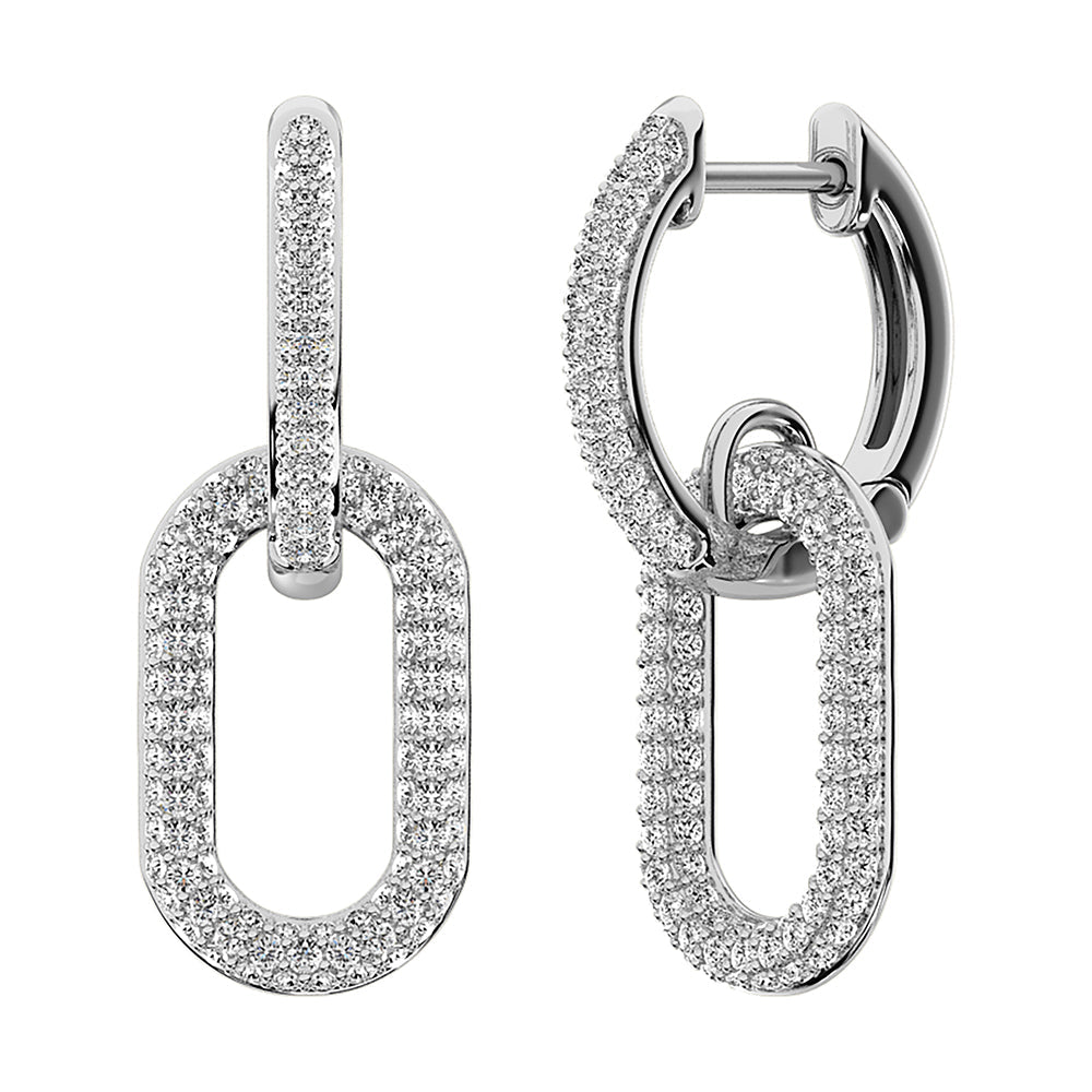 Earrings 14K White Gold 1 Ct.Tw. Diamond Hoop Earrings 14K White Gold 1 Ct.Tw. Diamond Hoop Earrings - Picasso Gold & Diamond  63813W