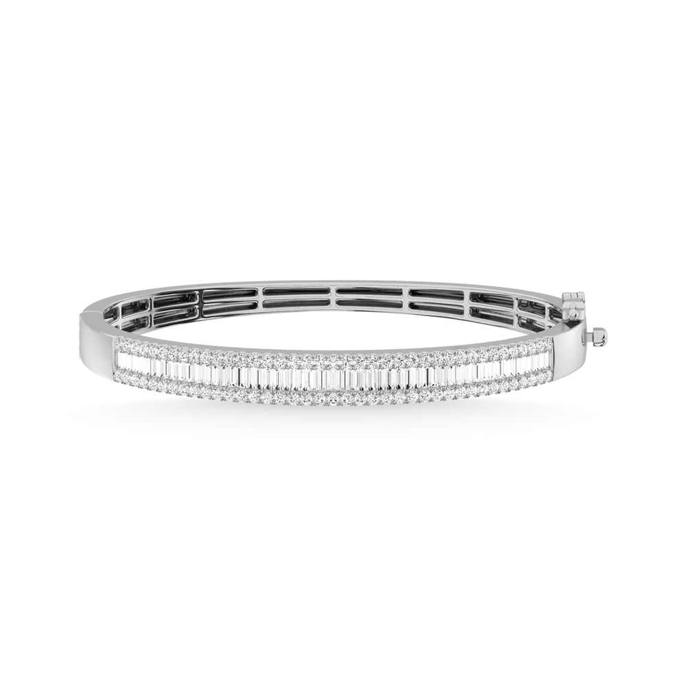 14K White Gold Diamond 3 Ct.Tw. Fashion Bangle