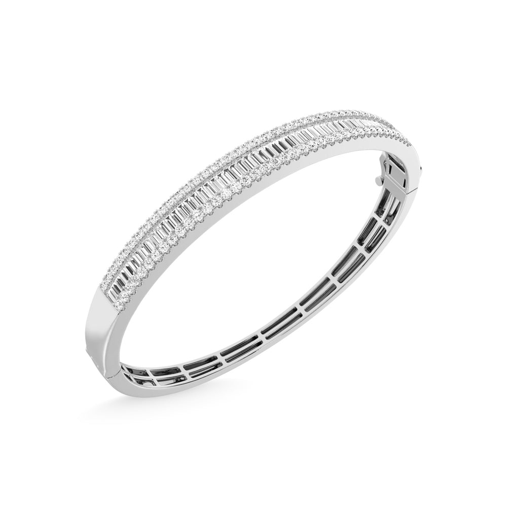 14K White Gold Diamond 3 Ct.Tw. Fashion Bangle