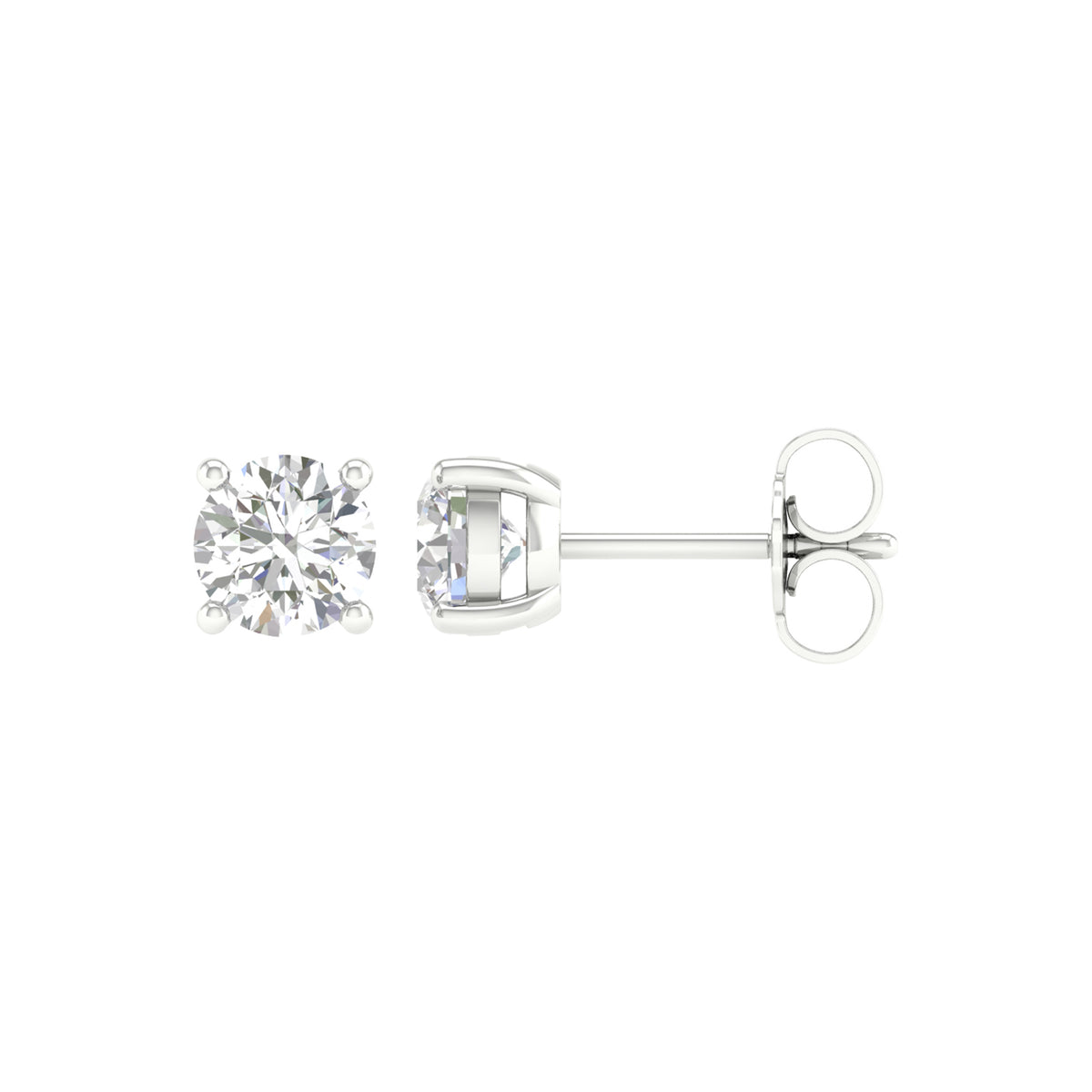14K 1.00CT Certified Lab Grown Diamond Earrings ( IGI Certified ) - Picasso Gold & Diamond Jewelry