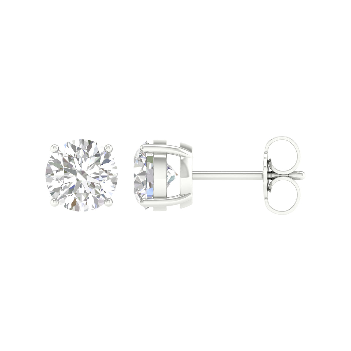 14K 2.00CT Certified Lab Grown Diamond Earrings ( IGI Certified ) - Picasso Gold & Diamond Jewelry
