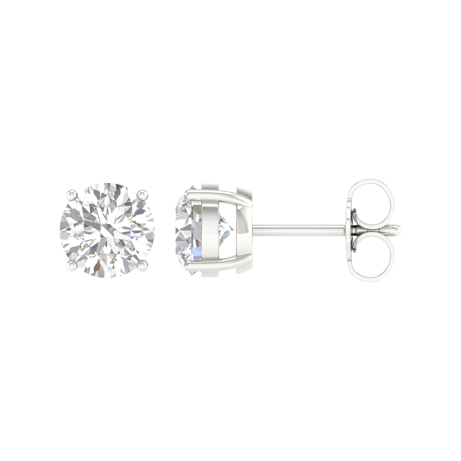 14K 2.00CT Certified Lab Grown Diamond Earrings ( IGI Certified ) - Picasso Gold & Diamond Jewelry