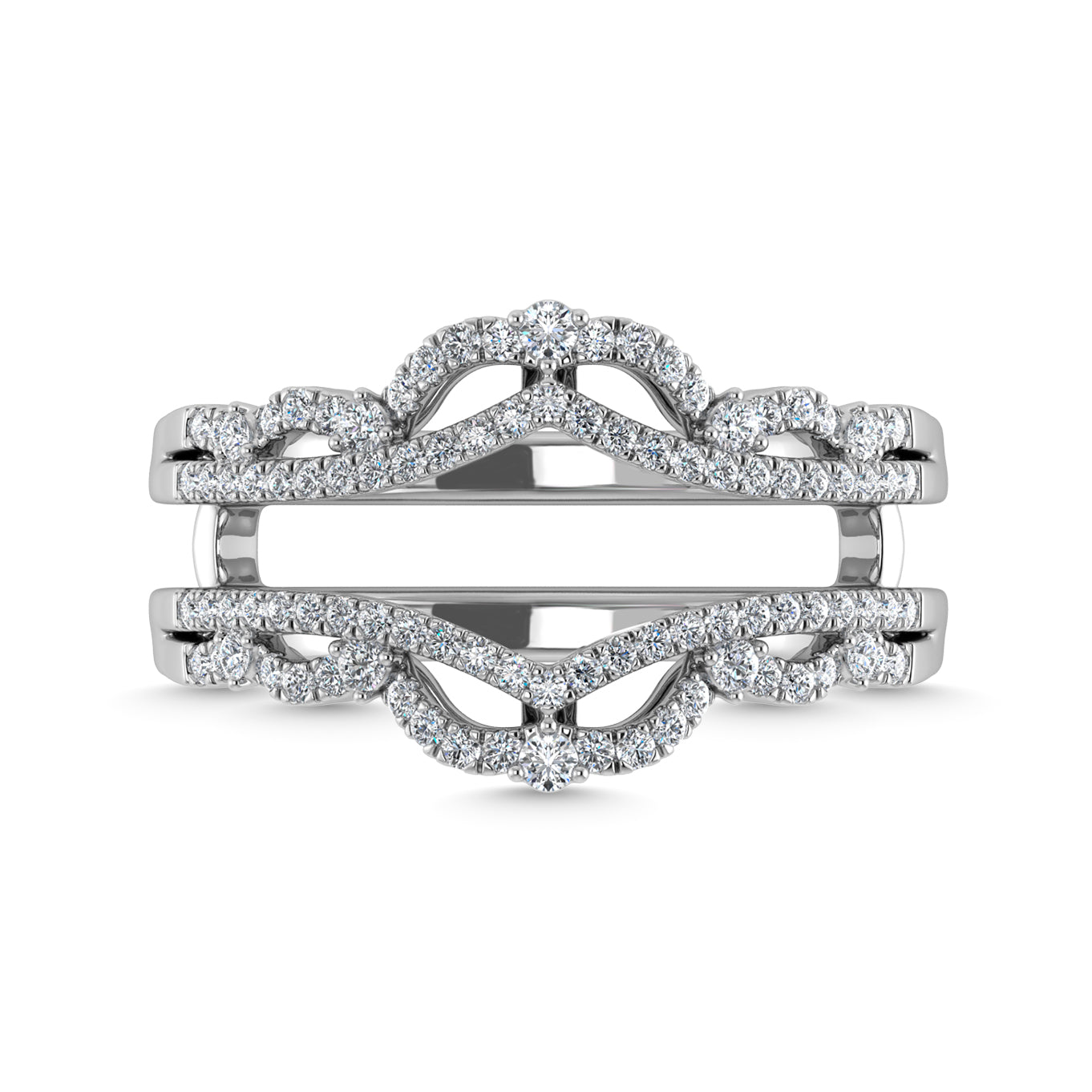 Diamond 1/3 Ct.Tw. Guard Ring in 14K White Gold