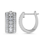 Diamond 1 Ct.Tw. Hoop Earrings in 14K White Gold  Picasso Gold & Diamond Jewelry