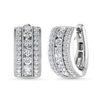 Diamond 1 Ct.Tw. Hoop Earrings in 14K White Gold  Picasso Gold & Diamond Jewelry