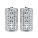 Diamond 1 Ct.Tw. Hoop Earrings in 14K White Gold  Picasso Gold & Diamond Jewelry