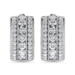 Diamond 1 1/2 Ct.Tw. Hoop Earrings in 14K White Gold  Picasso Gold & Diamond Jewelry