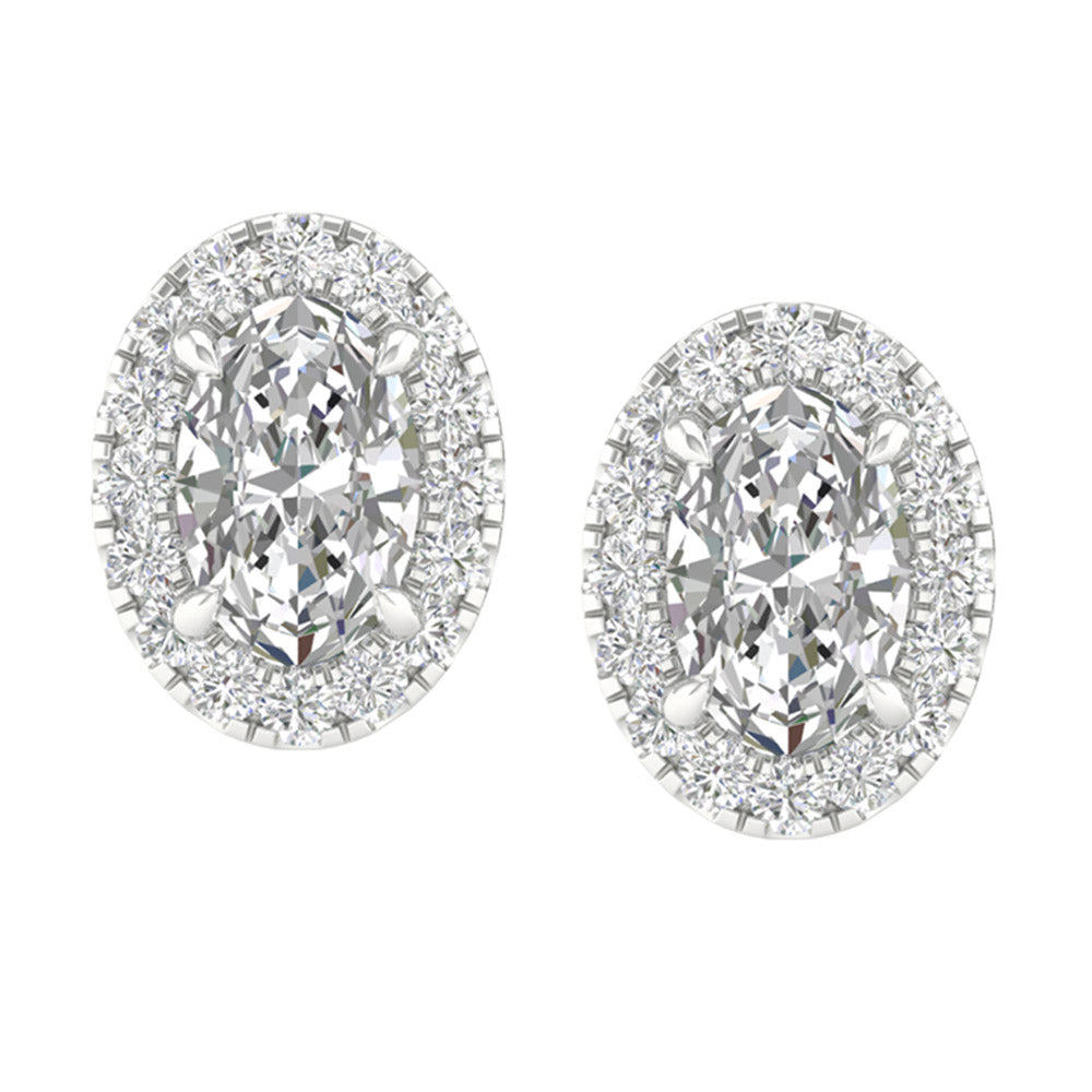 14K 1.15CT Certified Lab Grown Diamond Earrings ( IGI Certified ) - Picasso Gold & Diamond Jewelry