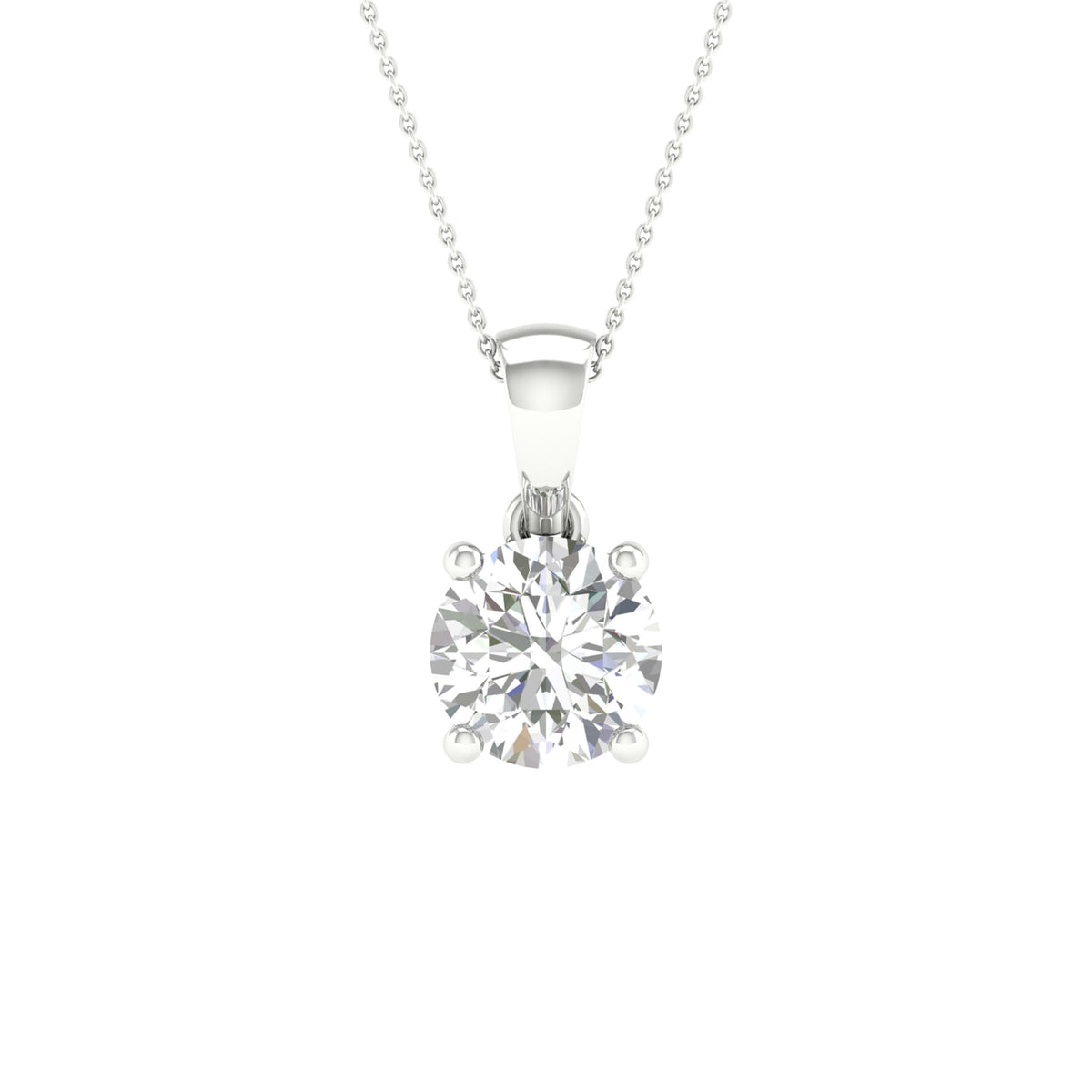 14K 2.00CT Certified Lab Grown Diamond Pendant ( IGI Certified ) - Picasso Gold & Diamond Jewelry