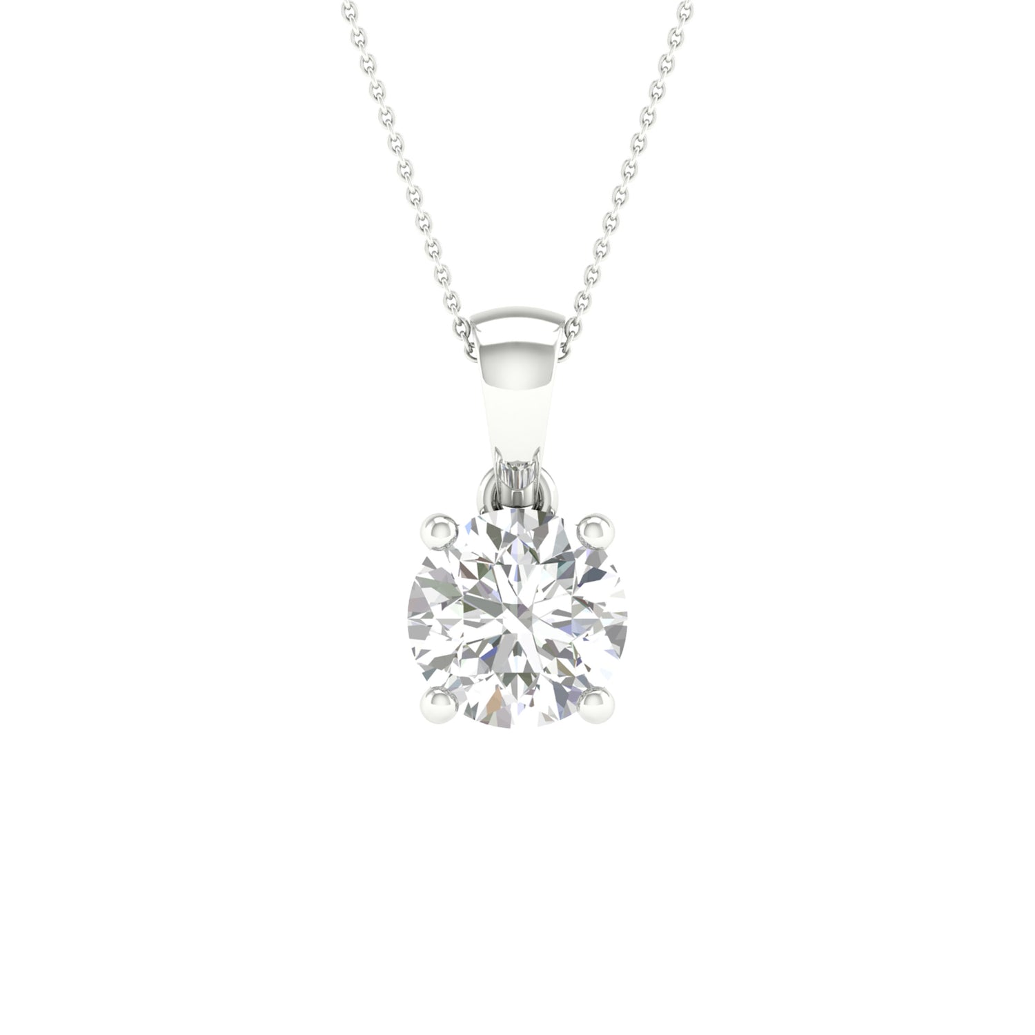 14K 2.00CT Certified Lab Grown Diamond Pendant ( IGI Certified ) - Picasso Gold & Diamond Jewelry
