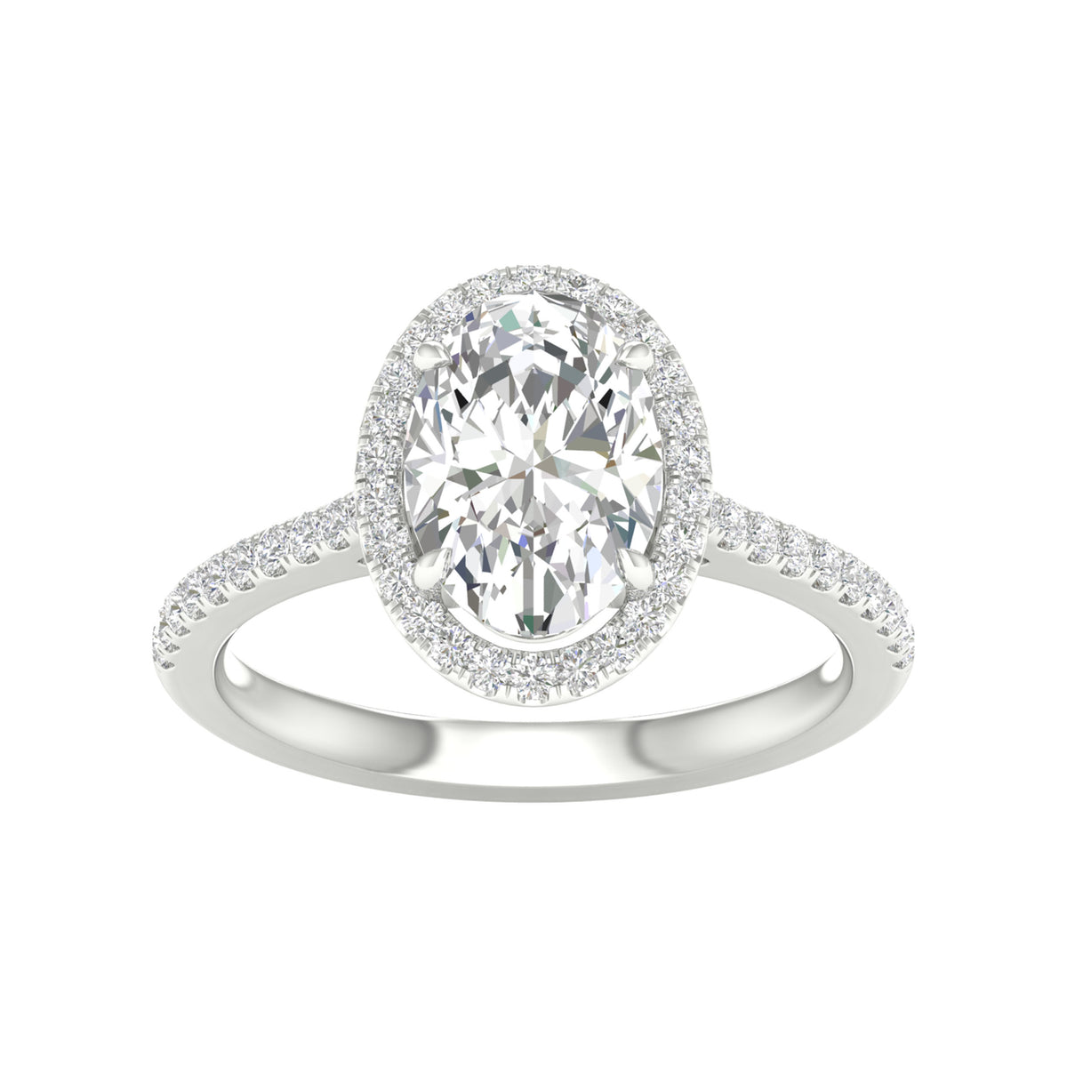 14K 2.25CT Oval Certified Lab Grown Diamond Ring ( IGI Certified ) - Picasso Gold & Diamond Jewelry