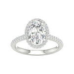 14K 2.25CT Oval Certified Lab Grown Diamond Ring ( IGI Certified ) - Picasso Gold & Diamond Jewelry