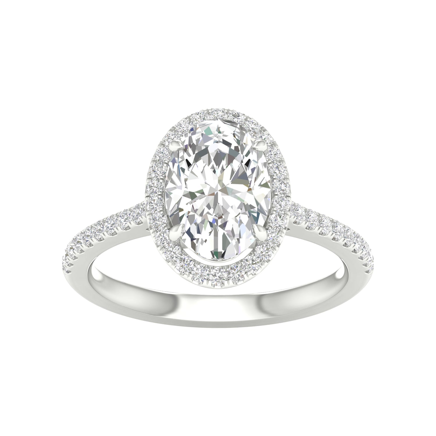 14K 2.25CT Oval Certified Lab Grown Diamond Ring ( IGI Certified ) - Picasso Gold & Diamond Jewelry