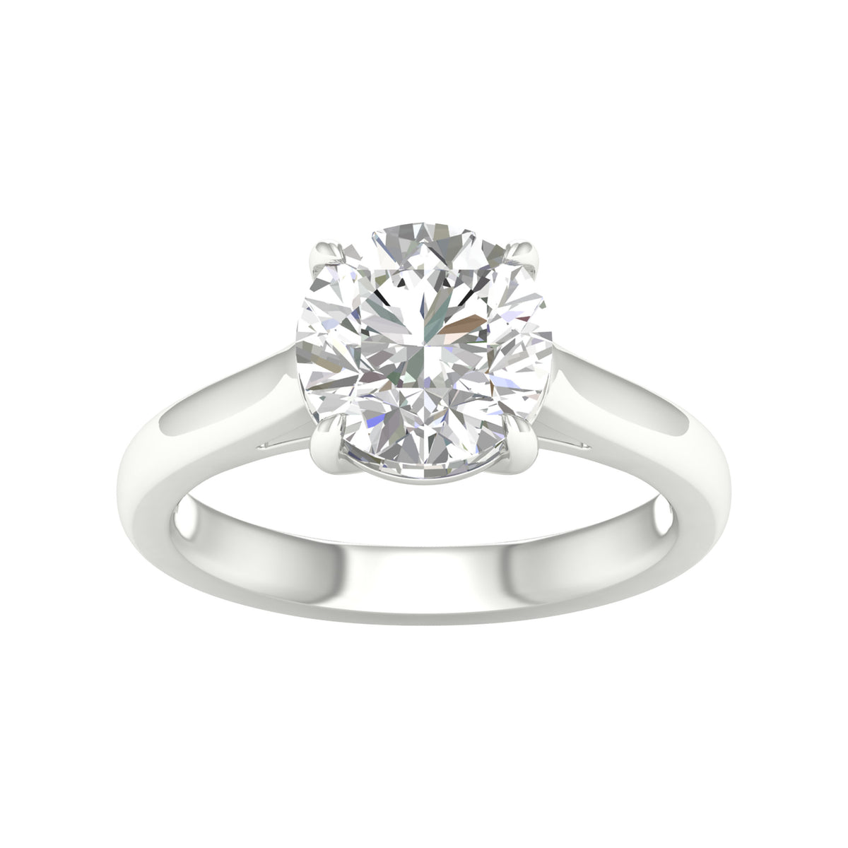 14K 3.00CT Round Certified Lab Grown Diamond Ring ( IGI Certified ) - Picasso Gold & Diamond Jewelry