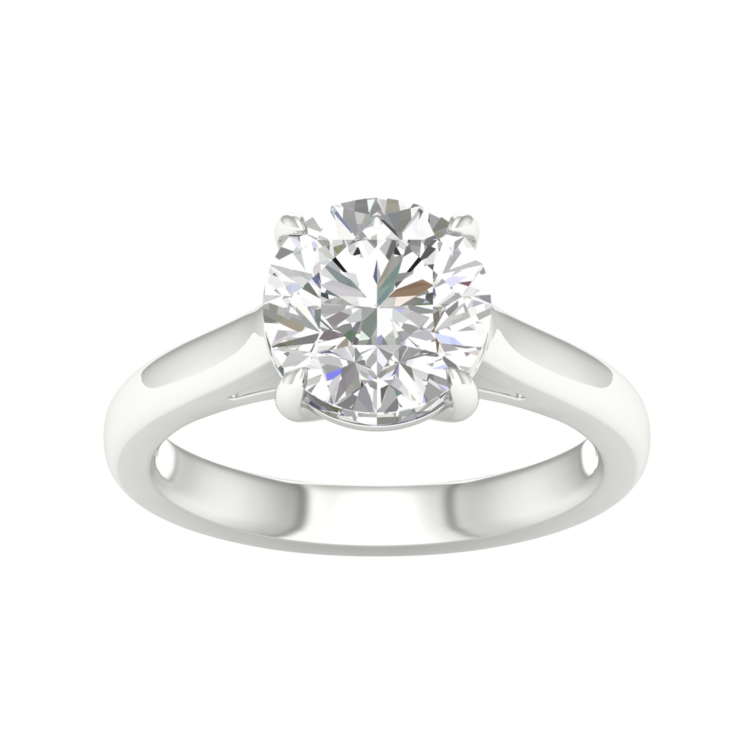 14K 3.00CT Round Certified Lab Grown Diamond Ring ( IGI Certified ) - Picasso Gold & Diamond Jewelry