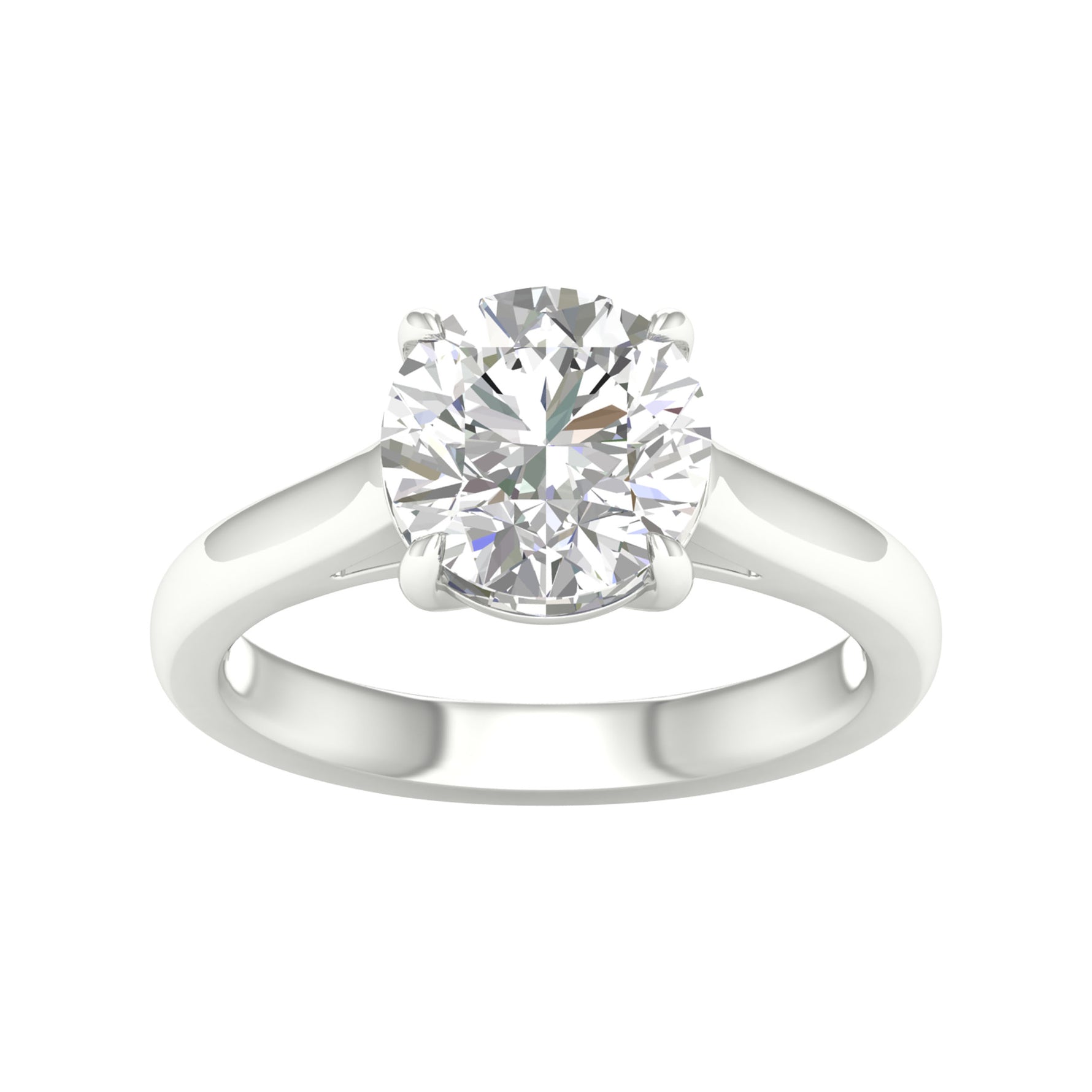 14K 3.00CT Round Certified Lab Grown Diamond Ring ( IGI Certified ) - Picasso Gold & Diamond Jewelry
