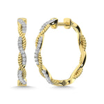 Earrings 10K Yellow Gold Diamond 1/5 Ct.Tw. Hoop Earrings 10K Yellow Gold Diamond 1/5 Ct.Tw. Hoop Earrings 64429Y