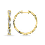 Earrings 10K Yellow Gold Diamond 1/5 Ct.Tw. Hoop Earrings 10K Yellow Gold Diamond 1/5 Ct.Tw. Hoop Earrings 64429Y
