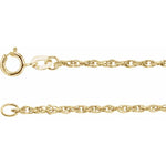 Timeless Sophistication: 14K Yellow 1.5 mm Rope 18" Chain - Picasso Gold & Diamond Jewelry