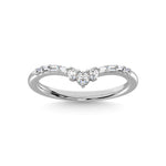 14K White Gold Diamond 1/6 ct. tw. Chevron Band | Picasso Gold & Diamond