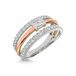 14K White Gold Diamond 1/2 ct. tw. Fashion Ring, top view of the diamonds