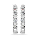 14K White Gold Diamond 1/2 Ct.Tw. Hoop Earrings  Picasso Gold & Diamond Jewelry