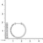 14K White Gold Diamond 1/2 Ct.Tw. Hoop Earrings  Picasso Gold & Diamond Jewelry