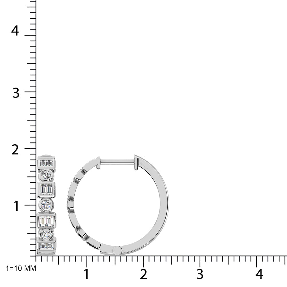 14K White Gold Diamond 1/3 Ct.Tw. Fashion Earrings  Picasso Gold & Diamond Jewelry