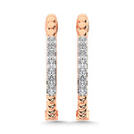 10K Rose Gold Diamond 1/6 Ct.Tw. Hoop Earrings  Picasso Gold & Diamond Jewelry