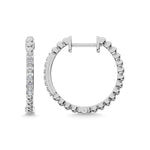 10K White Gold Diamond 1/6 Ct.Tw. Hoop Earrings  Picasso Gold & Diamond Jewelry