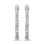 10K White Gold Diamond 1/6 Ct.Tw. Hoop Earrings  Picasso Gold & Diamond Jewelry