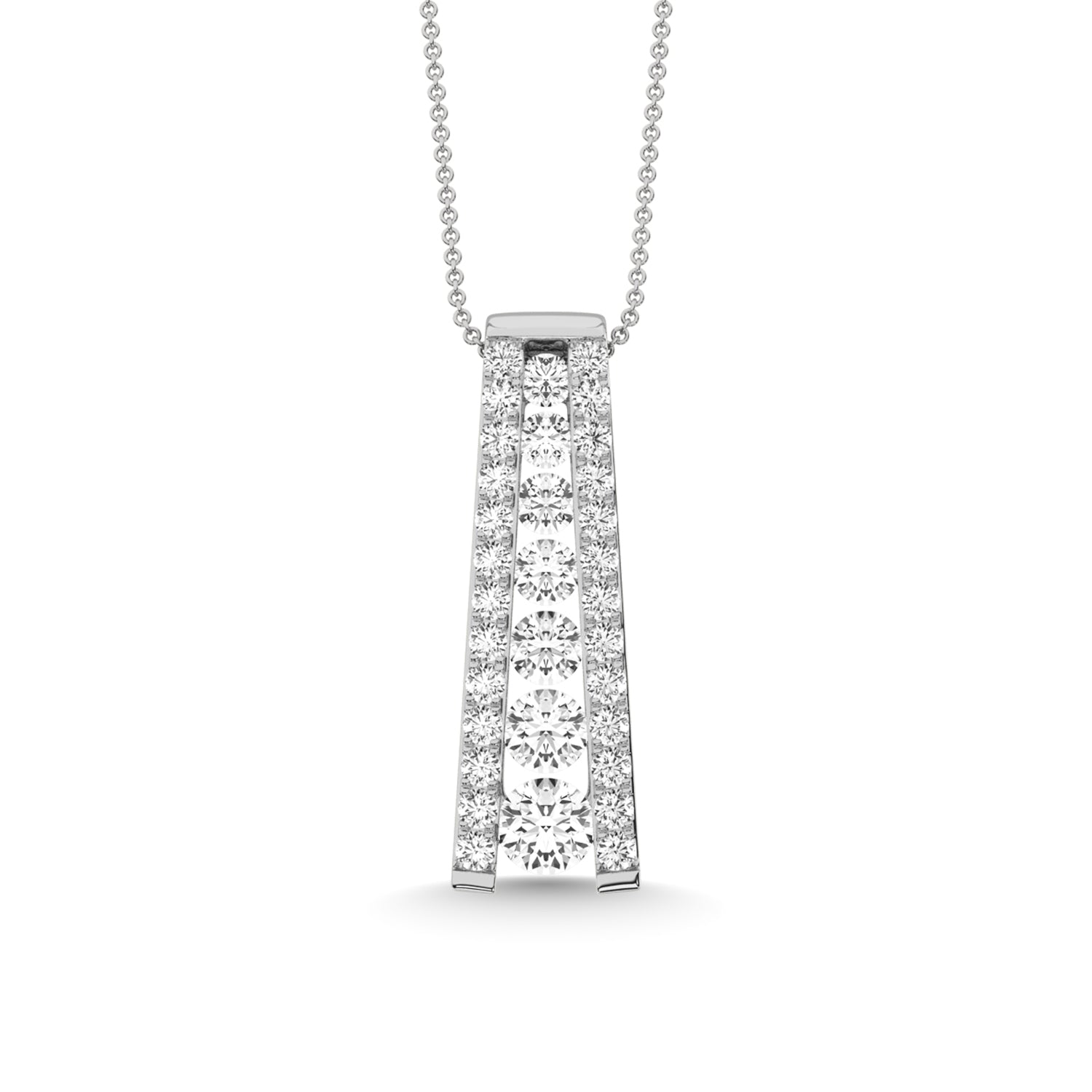 14K White Gold Diamond 1 Ct.Tw. Fashion Pendant