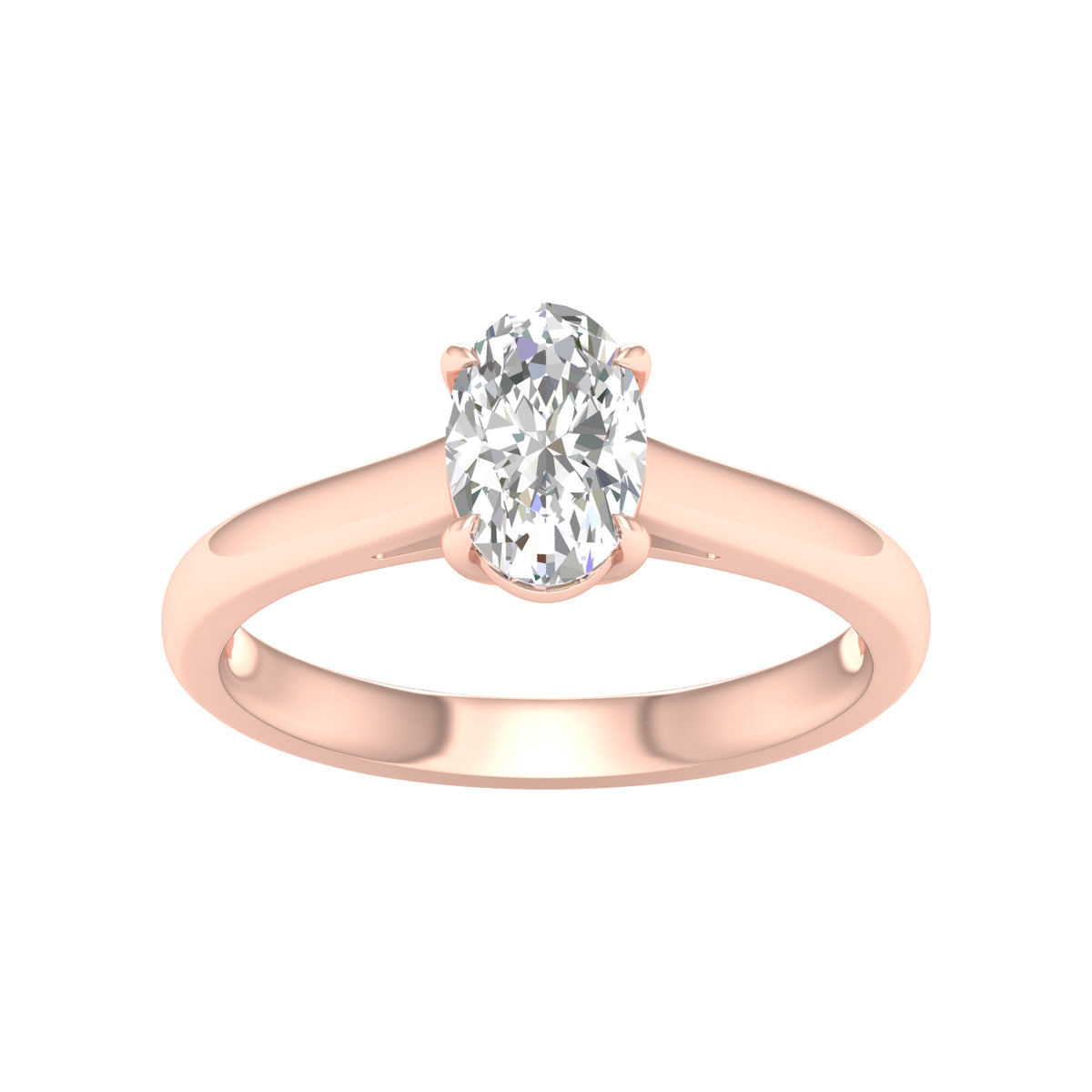 14k 1.00CT Lab Diamond Ring - Picasso Gold & Diamond Jewelry