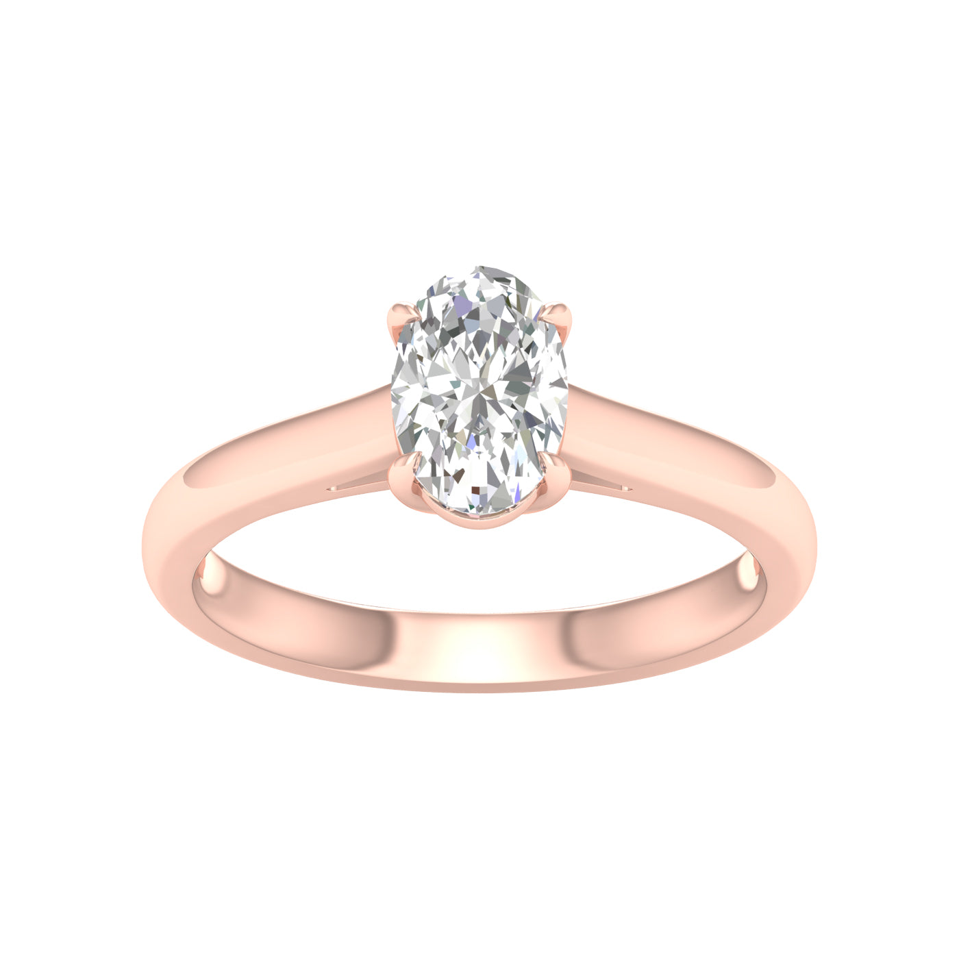 14k 1.00CT Lab Diamond Ring - Picasso Gold & Diamond Jewelry