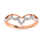 14K Rose Gold Diamond 1/5 ct. tw. Chevron Band | Picasso Gold & Diamond