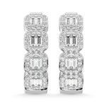 14K White Gold Diamond 1/2 Ct.Tw. Fashion Earrings  Picasso Gold & Diamond Jewelry