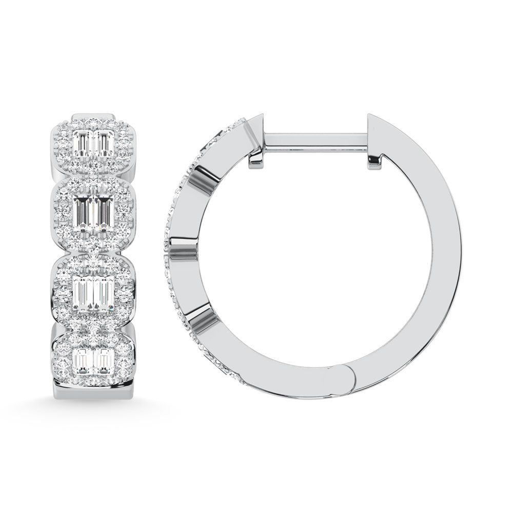 14K White Gold Diamond 1/2 Ct.Tw. Fashion Earrings  Picasso Gold & Diamond Jewelry