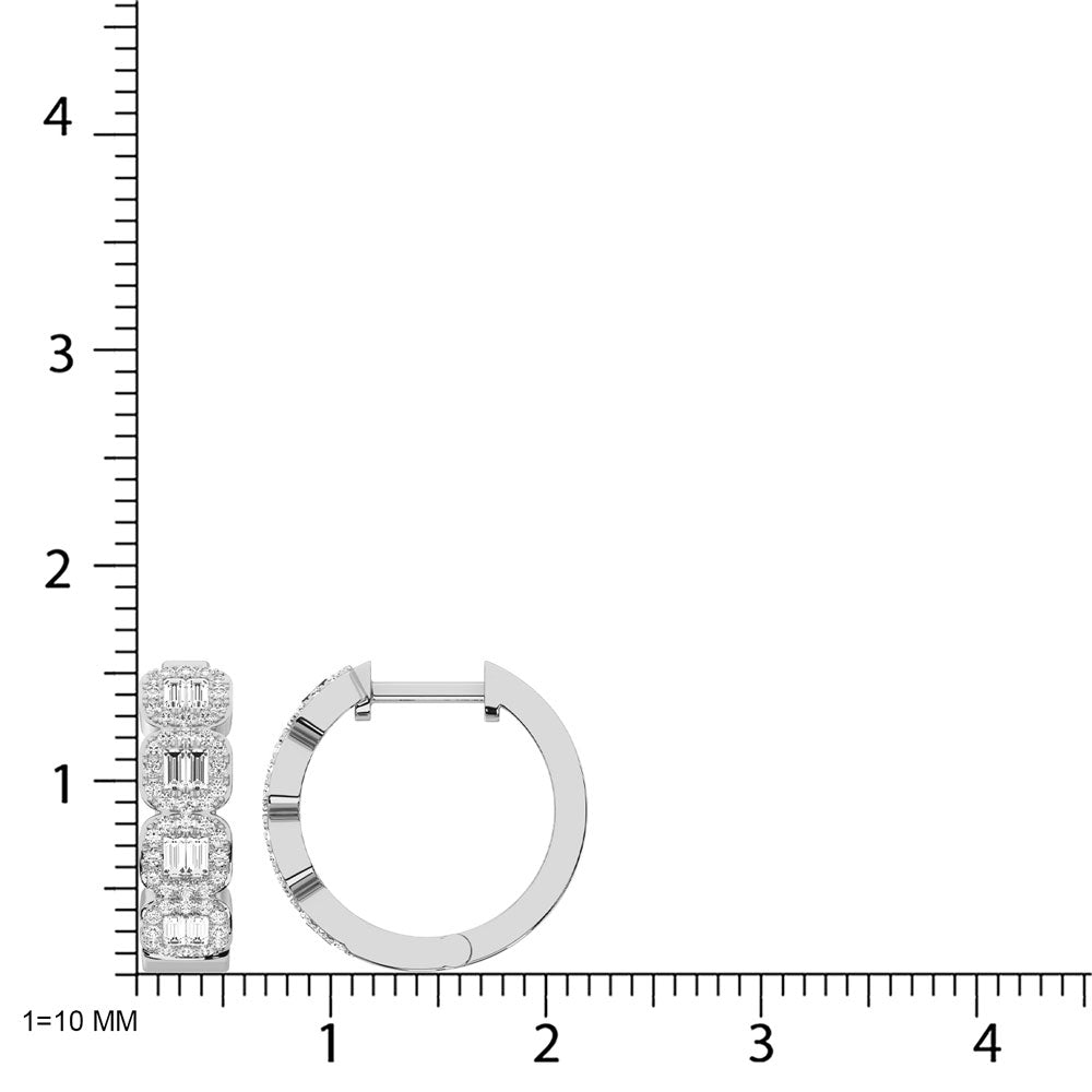 14K White Gold Diamond 1/2 Ct.Tw. Fashion Earrings  Picasso Gold & Diamond Jewelry