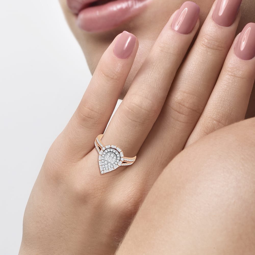 14K 0.75ct Engagement Ring - Picasso Gold & Diamond Jewelry