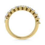 14K Yellow Gold Diamond 1/3 ct. tw. Men's Machine Band, close-up of the diamond setting