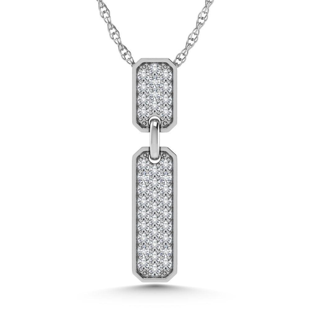 14K White Gold  1/5 Ct.Tw. Diamond Fashion Pendant  Picasso Gold & Diamond Jewelry