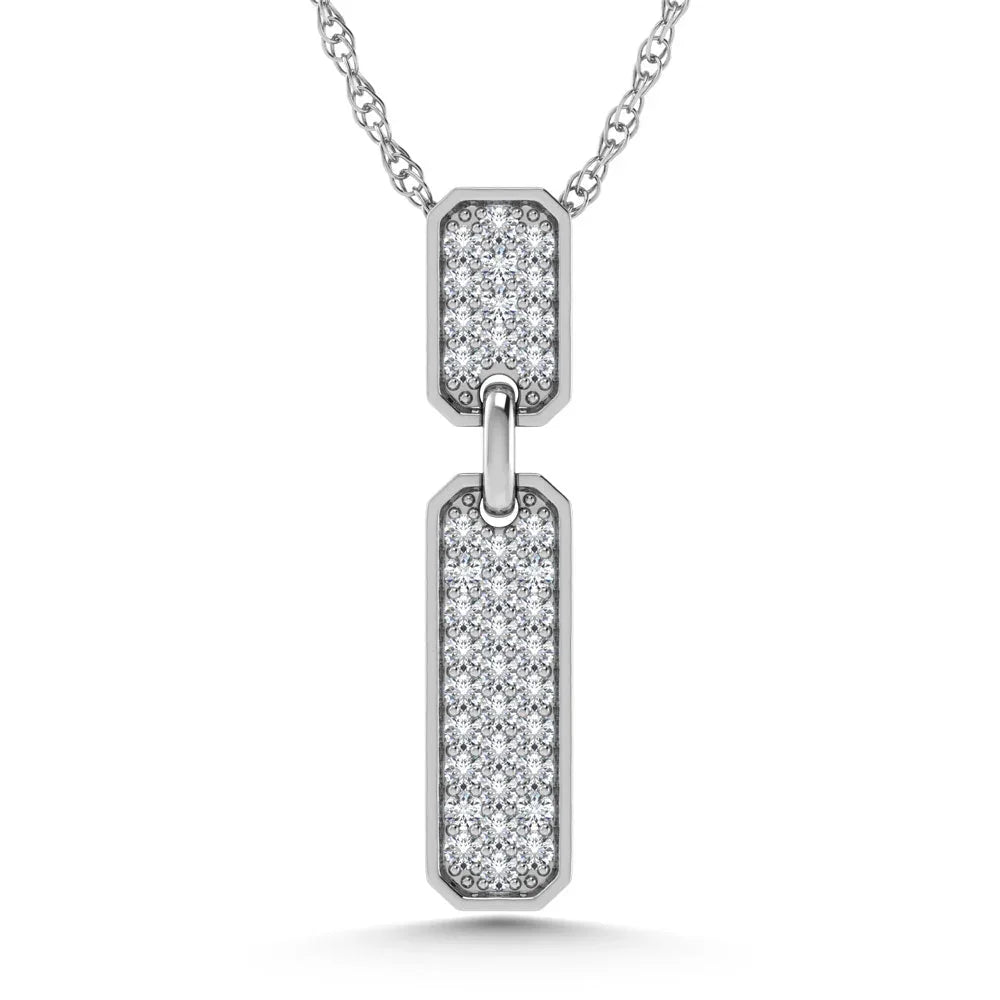14K White Gold  1/5 Ct.Tw. Diamond Fashion Pendant  Picasso Gold & Diamond Jewelry