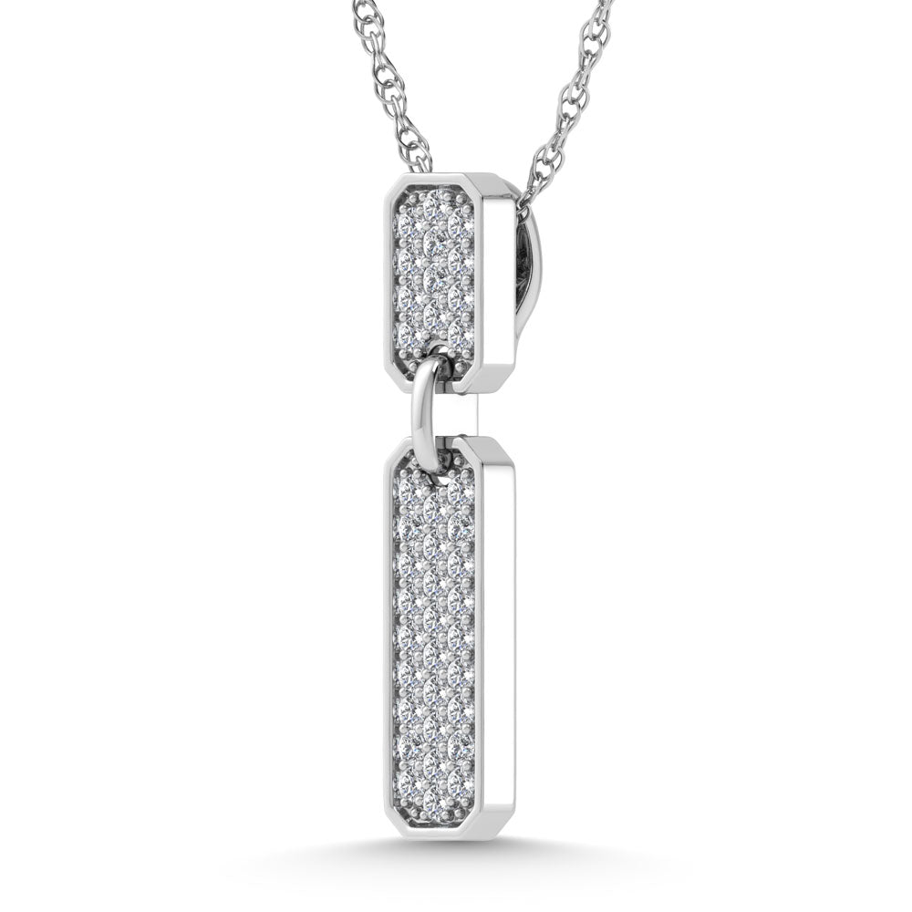 14K White Gold  1/5 Ct.Tw. Diamond Fashion Pendant  Picasso Gold & Diamond Jewelry