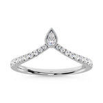 10K White Gold Diamond 1/4 ct. tw. Chevron Band | Picasso Gold & Diamond