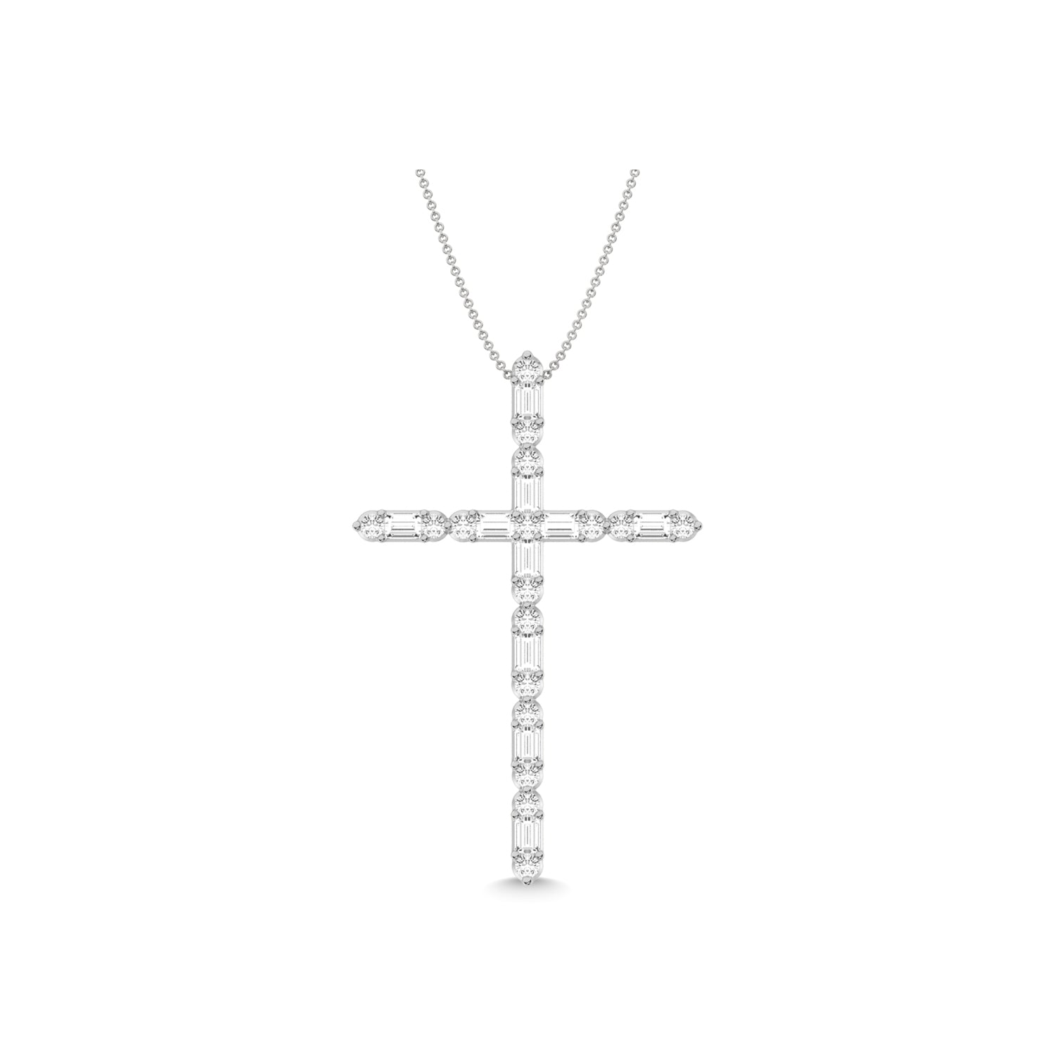 Diamond 1/4 Ct.Tw. Cross Pendant in 14K White Gold