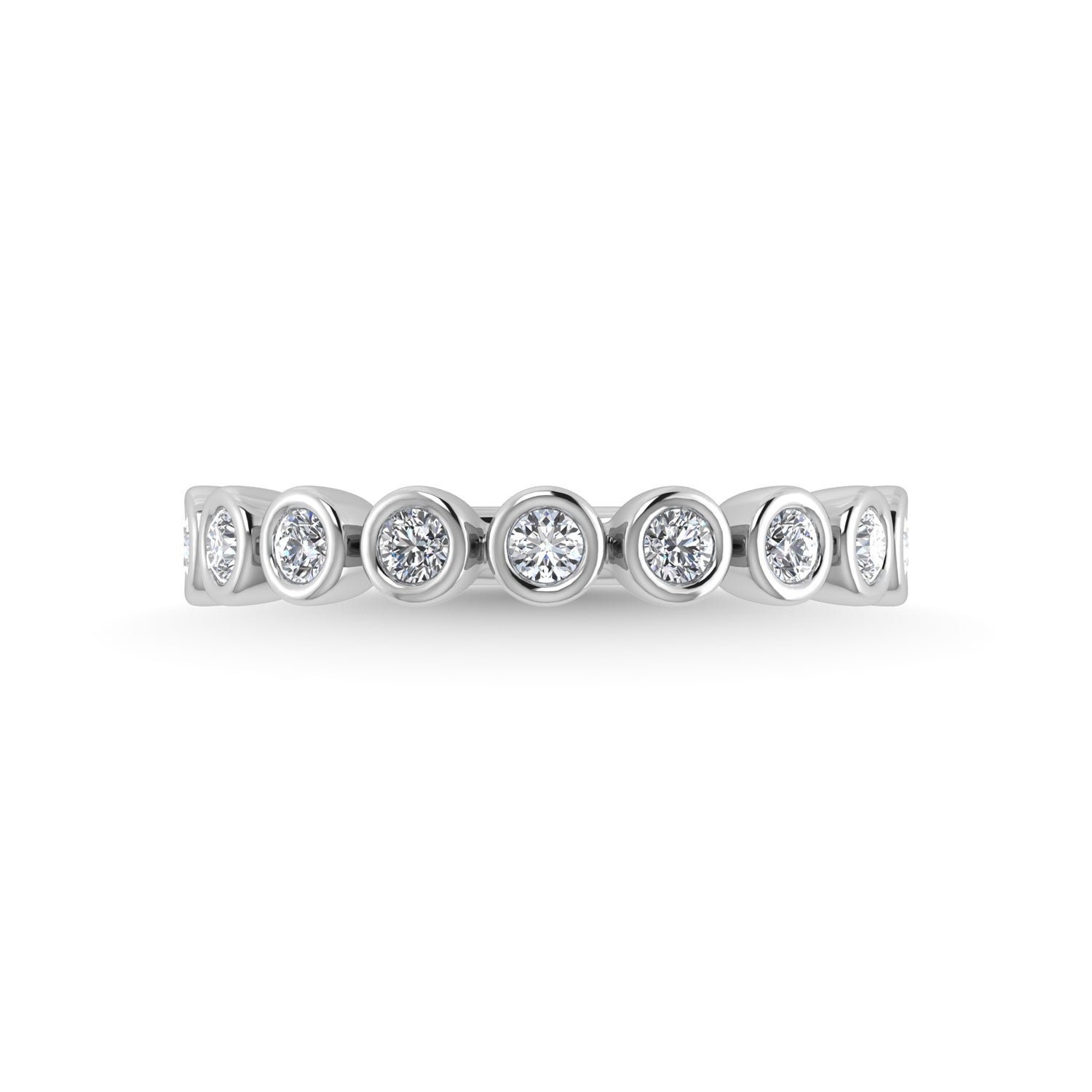 14K White Gold Diamond 1/2 Ct.Tw. Stackable Band