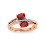 14K Rose Gold Diamond and Ruby 1 1/3 ct. tw. Stackable Band | Picasso Gold & Diamond