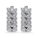 14K White Gold Diamond 1/2 Ct.Tw. Hoop Earrings  Picasso Gold & Diamond Jewelry